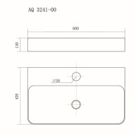 Раковина Aquatek 60 х 42 см, накладная, белая, AQ3241-00