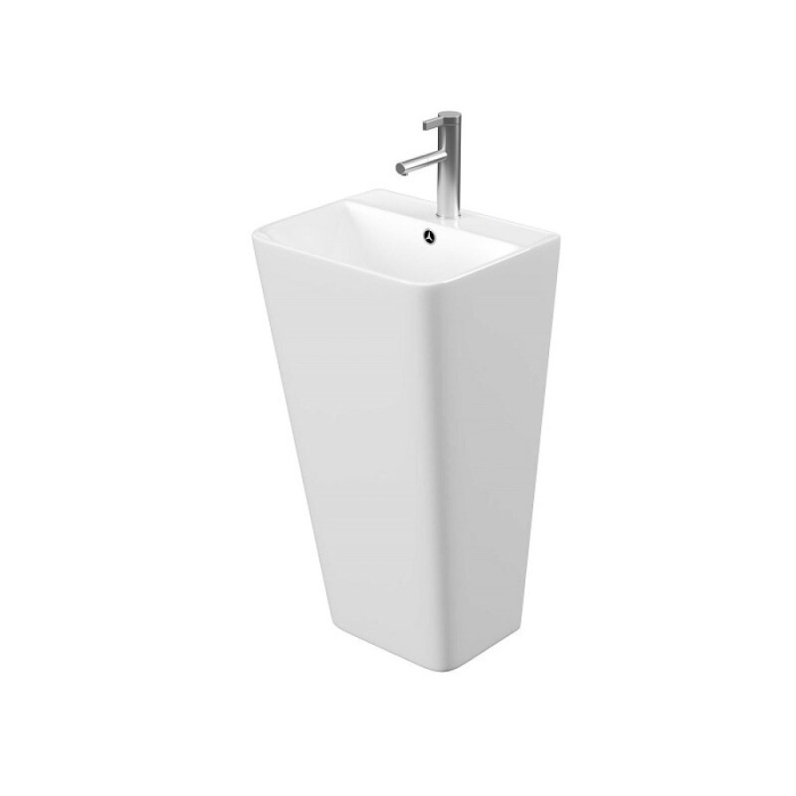 Раковина Aquatek Optima Square AQ4401-00, 44 см, фарфор, напольная, белый
