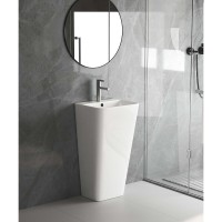Раковина Aquatek Optima Square AQ4401-00, 44 см, фарфор, напольная, белый