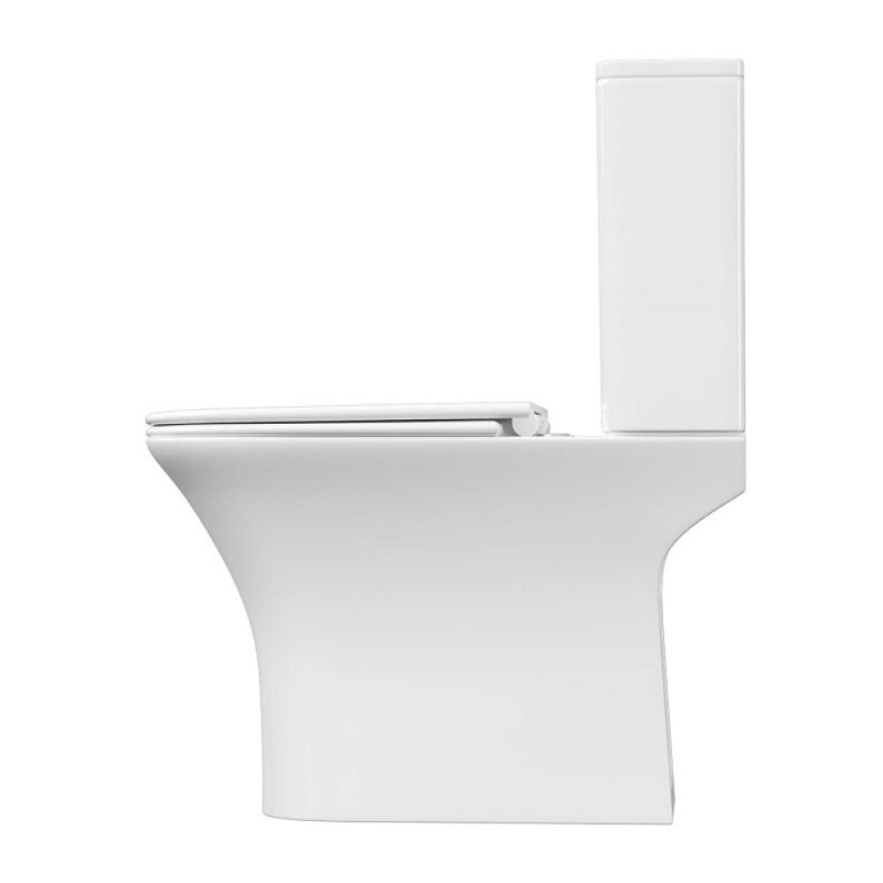 Напольный унитаз Aquatek Optima Square AQ4411-00, безободковый, сиденье микролифт, белый