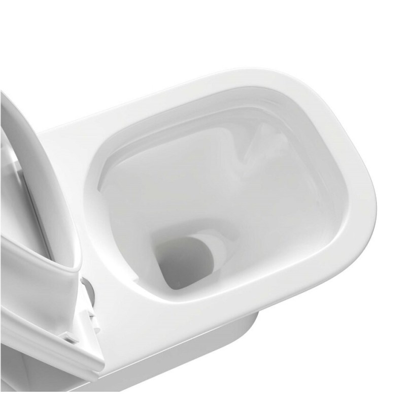 Напольный унитаз Aquatek Optima Square AQ4411-00, безободковый, сиденье микролифт, белый