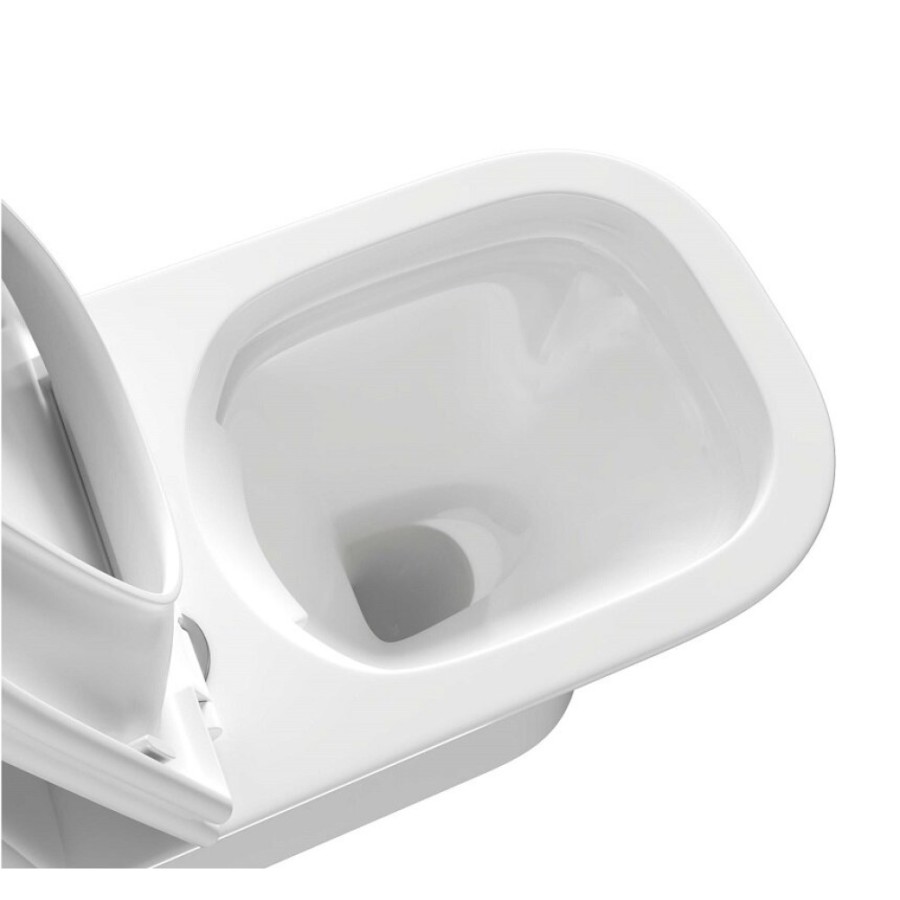 Напольный унитаз Aquatek Optima Square AQ4411-00, безободковый, сиденье микролифт, белый