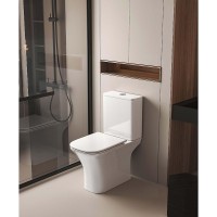Напольный унитаз Aquatek Optima Square AQ4411-00, безободковый, сиденье микролифт, белый