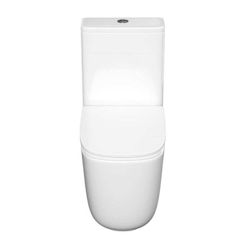 Напольный унитаз Aquatek Optima Plus Square AQ4451-00, безободковый, смыв торнадо, сиденье микролифт, белый