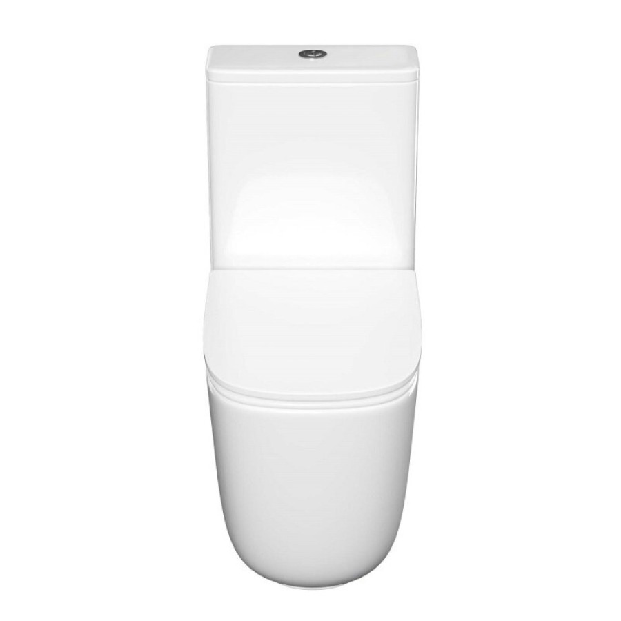 Напольный унитаз Aquatek Optima Plus Square AQ4451-00, безободковый, смыв торнадо, сиденье микролифт, белый