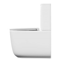Напольный унитаз Aquatek Optima Plus Square AQ4451-00, безободковый, смыв торнадо, сиденье микролифт, белый