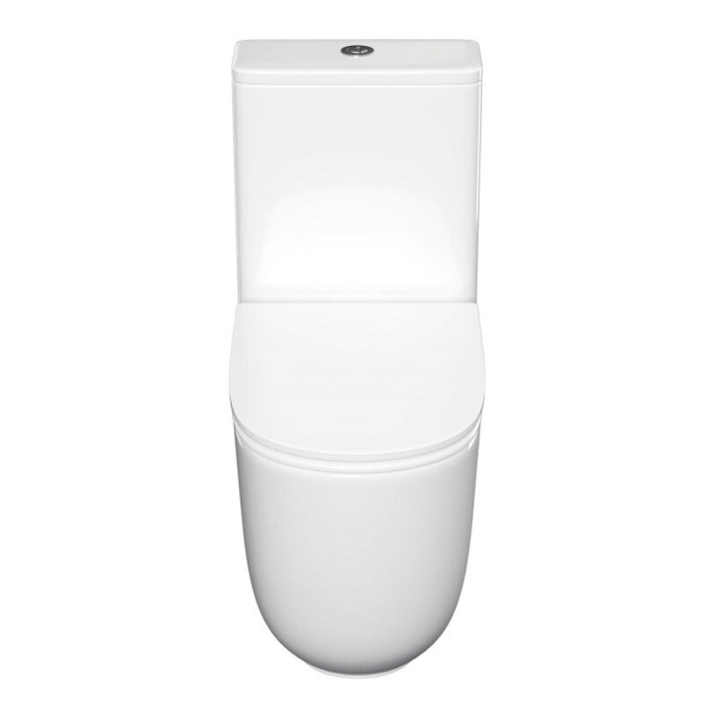 Напольный унитаз Aquatek Optima Plus AQ4452-00, безободковый, смыв торнадо, сиденье микролифт, белый