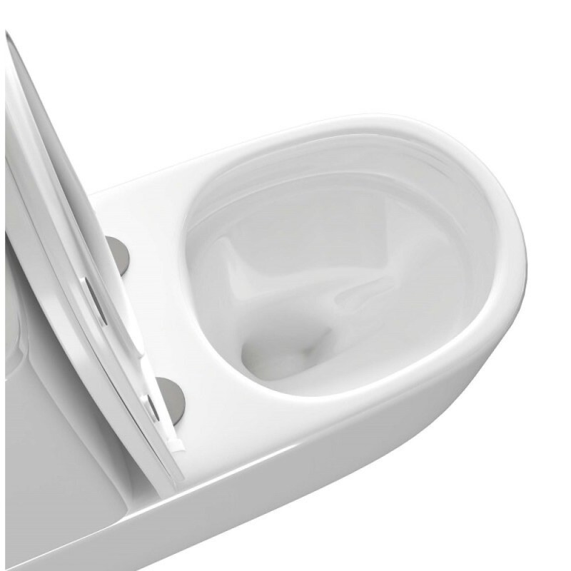 Напольный унитаз Aquatek Optima Plus AQ4452-00, безободковый, смыв торнадо, сиденье микролифт, белый