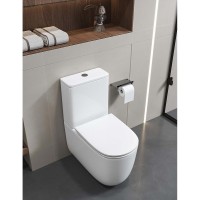Напольный унитаз Aquatek Optima Plus AQ4452-00, безободковый, смыв торнадо, сиденье микролифт, белый