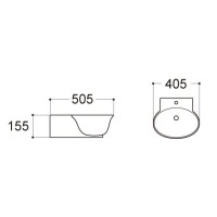 Раковина Aquatek Классик AQ5040-00 40.5 x 50.5 см, подвесная, с переливом, белый