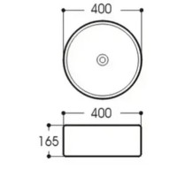 Раковина Aquatek AQ5118-MB, 40 см, фарфор, цвет черный матовый