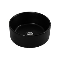 Раковина Aquatek AQ5118-MB, 40 см, фарфор, цвет черный матовый
