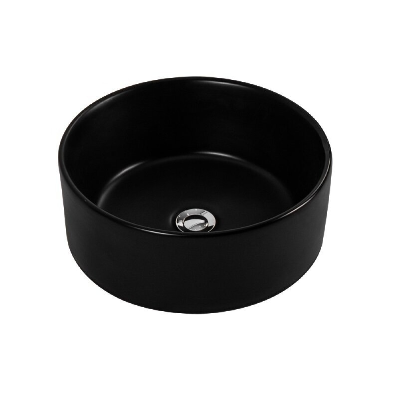 Раковина Aquatek AQ5118-MB, 40 см, фарфор, цвет черный матовый