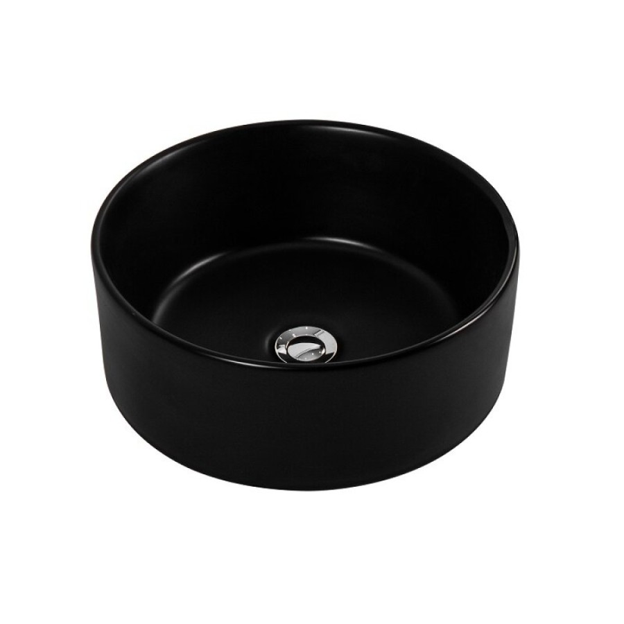 Раковина Aquatek AQ5118-MB, 40 см, фарфор, цвет черный матовый