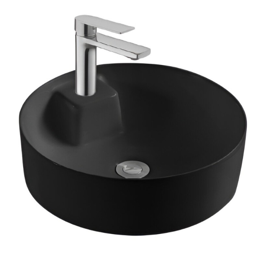Раковина Aquatek Европа AQ5212-MB, 40.5 см, фаянс, цвет черный матовый