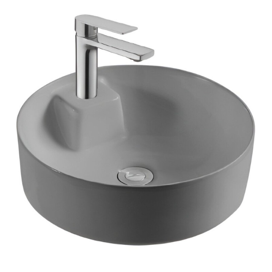 Раковина Aquatek Европа AQ5212-MG, 40.5 см, фаянс, цвет серый матовый