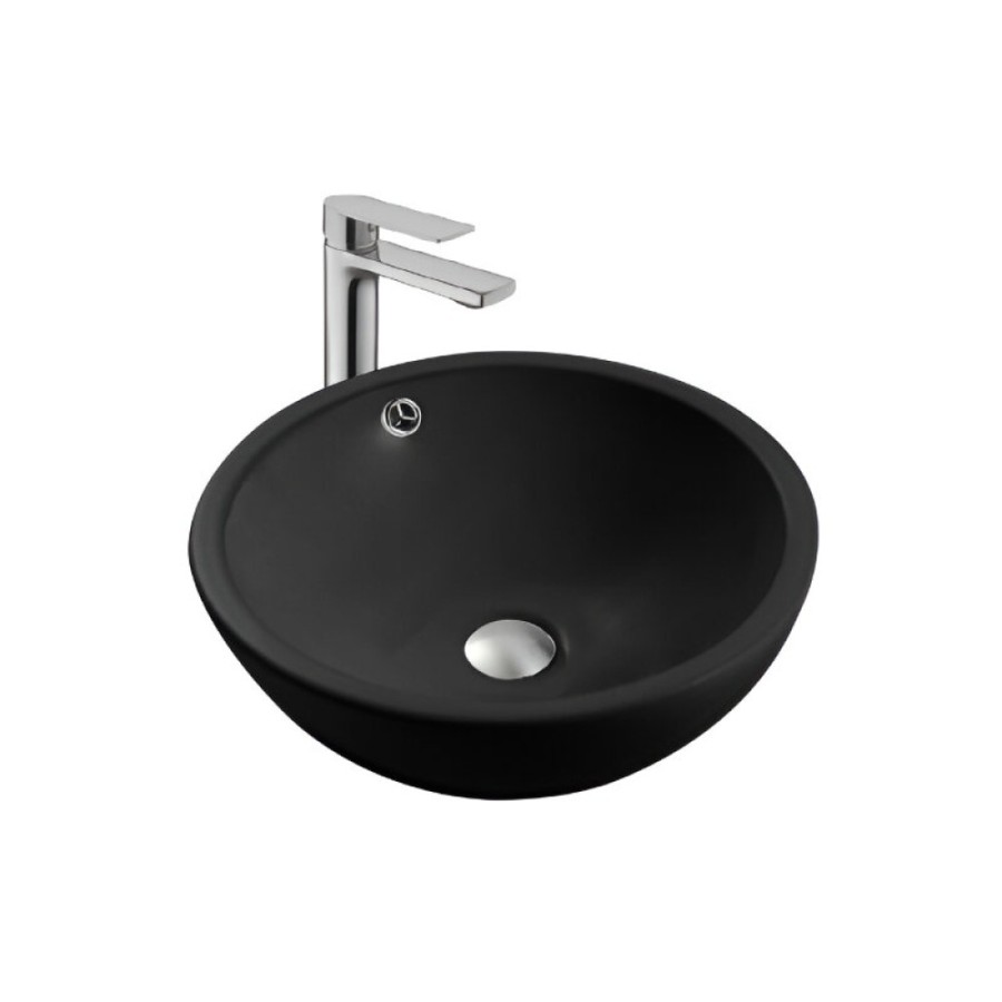 Раковина Aquatek AQ5354-MB, 44 см, фарфор, цвет черный матовый