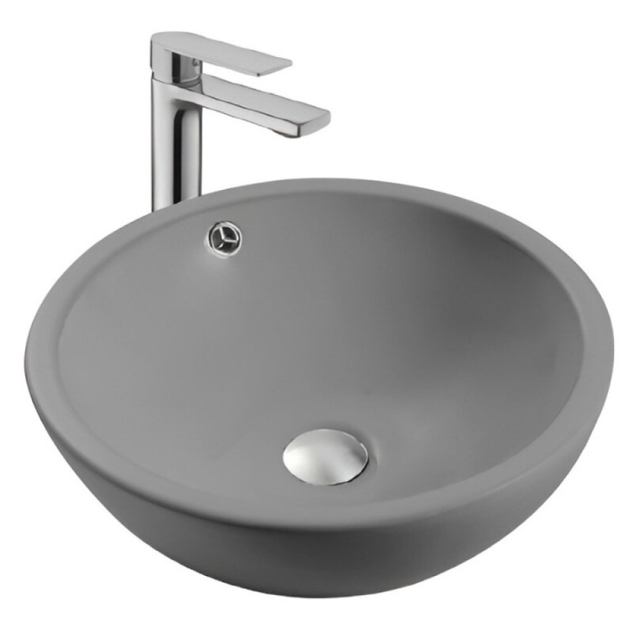 Раковина Aquatek AQ5354-MG, 44 см, фарфор, цвет серый матовый