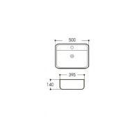 Раковина Aquatek Вега AQ5506-00, 50 х 39,5 см, накладная, белая