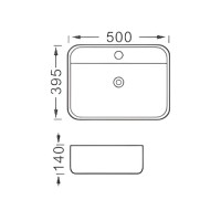 Раковина Aquatek Вега AQ5506-MB, 50 см, фарфор, цвет черный матовый