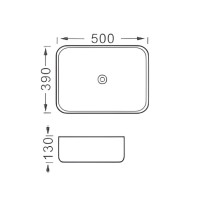 Раковина Aquatek Вега AQ5515-MB, 50 см, фаянс, цвет черный матовый