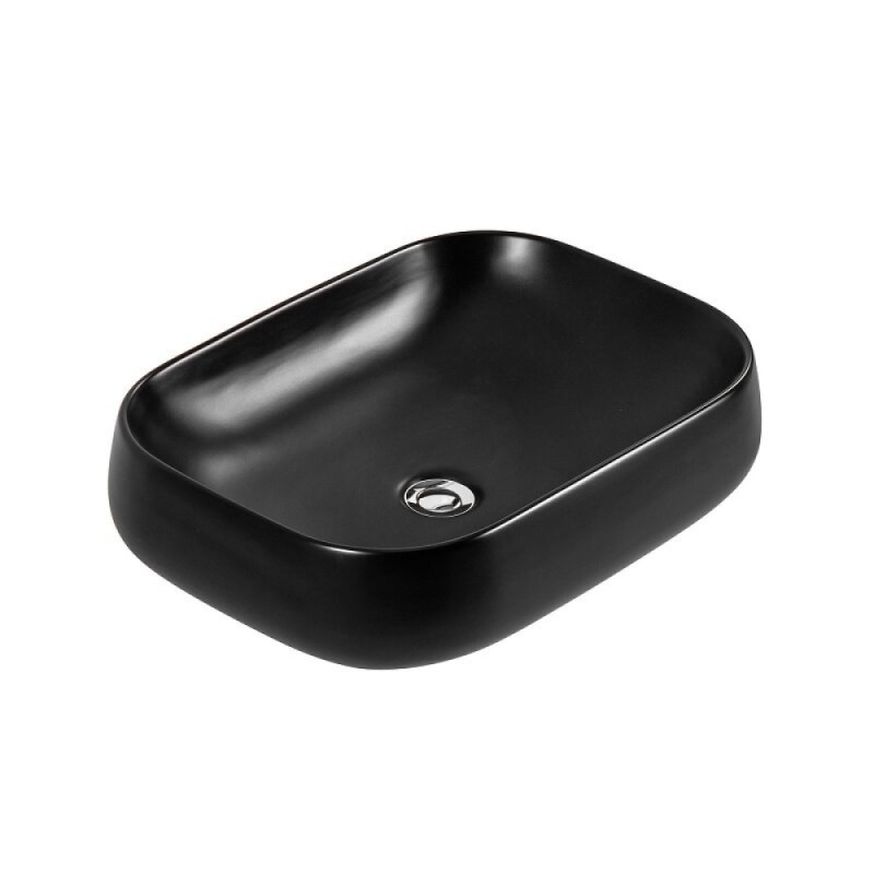 Раковина Aquatek AQ5526-MB, 56 см, фарфор, цвет черный матовый