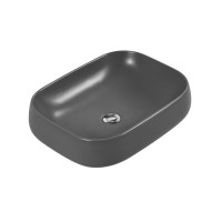 Раковина Aquatek AQ5526-MG, 56 см, фарфор, цвет серый матовый