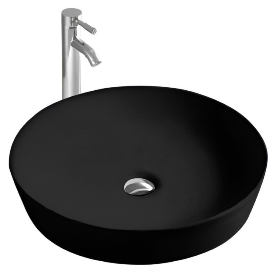 Раковина Aquatek Европа AQ5558-MB, 41 см, фаянс, цвет черный матовый