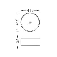 Раковина Aquatek Европа AQ5558-MB, 41 см, фаянс, цвет черный матовый