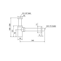 Сифон для раковины Aquatek AQ6012CR для раковины, цвет хром