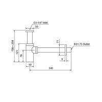 Сифон для раковины Aquatek AQ6012MB, цвет черный матовый