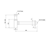 Сифон для раковины Aquatek AQ6013CR, цвет хром