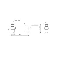 Сифон для раковины Aquatek AQ6014BGM, оружейная сталь