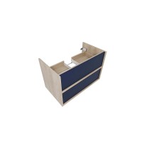 Тумба с раковиной Aquatek Либра AQ66080-DO-MG, 80 см, подвесная, серый матовый/дерево