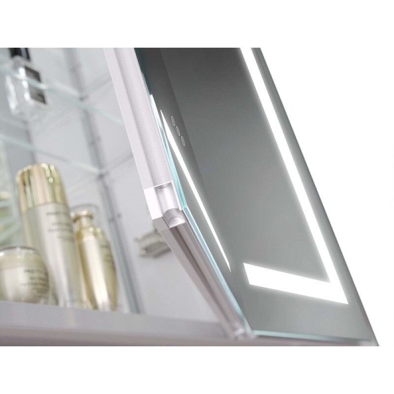Зеркальный шкаф Aquatek AQ7124-MLC, 120 см, LED-подсветка, сенсор, хром