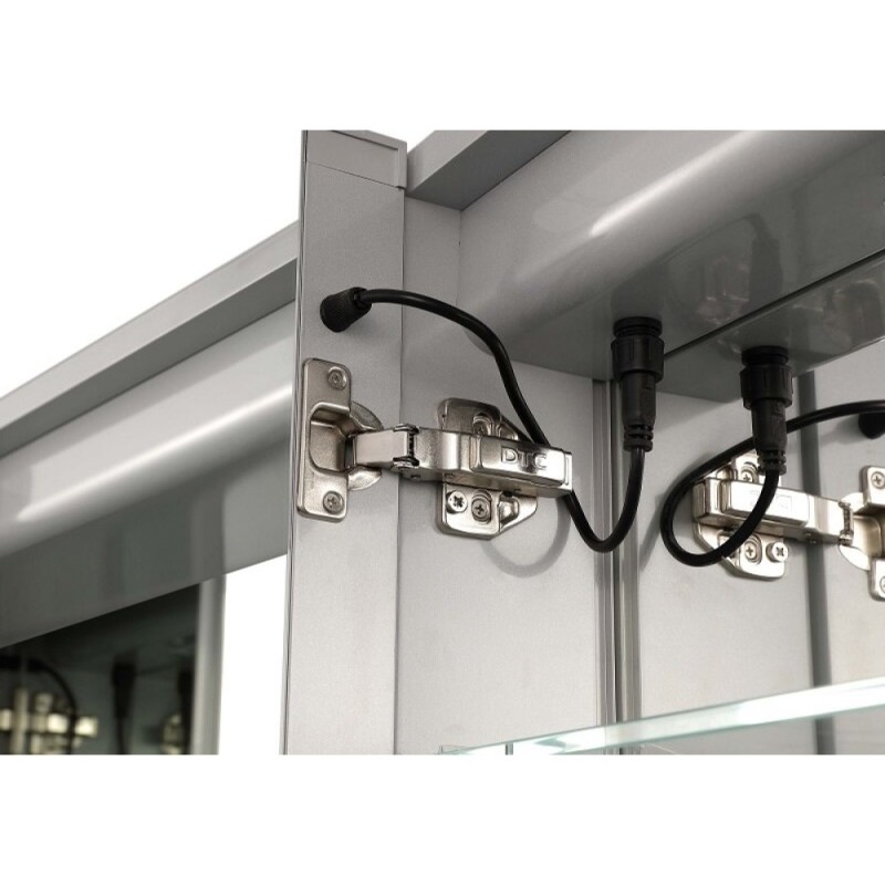 Зеркальный шкаф Aquatek AQ7129-MLC, 120 см, LED-подсветка, сенсор, хром