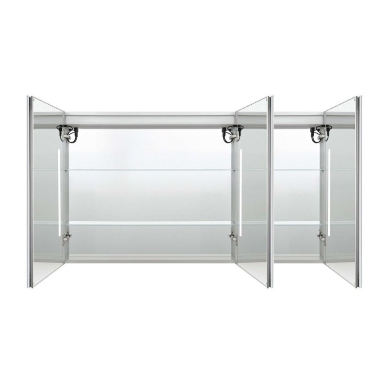 Зеркальный шкаф Aquatek AQ7129-MLC, 120 см, LED-подсветка, сенсор, хром