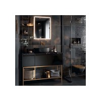 Зеркальный шкаф Aquatek AQ7603B-MLC, 60 см, LED-подсветка, сенсор, хром