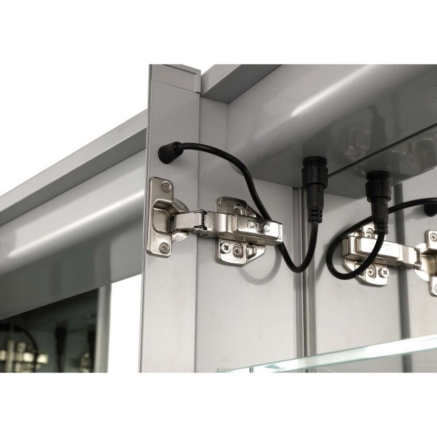 Зеркальный шкаф Aquatek AQ7604-MLC, 60 см, LED-подсветка, сенсор, хром