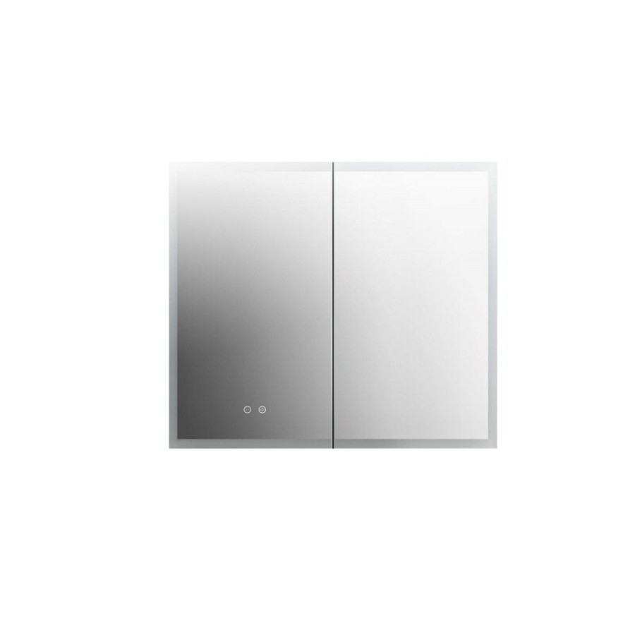 Зеркальный шкаф Aquatek AQ7803B-MLC, 80 см, LED-подсветка, сенсор, хром