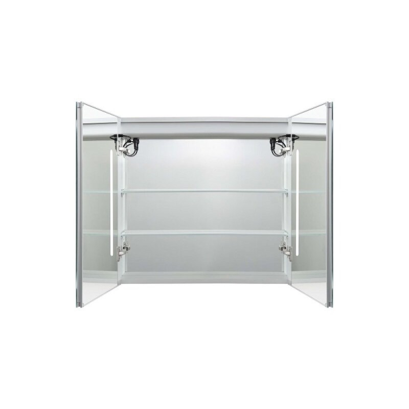 Зеркальный шкаф Aquatek AQ7804-MLC, 80 см, LED-подсветка, сенсор, хром