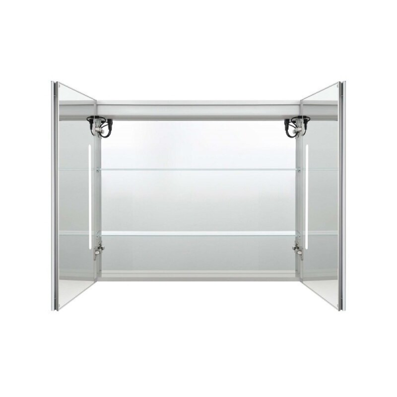 Зеркальный шкаф Aquatek AQ7809-MLC, 80 см, LED-подсветка, сенсор, хром