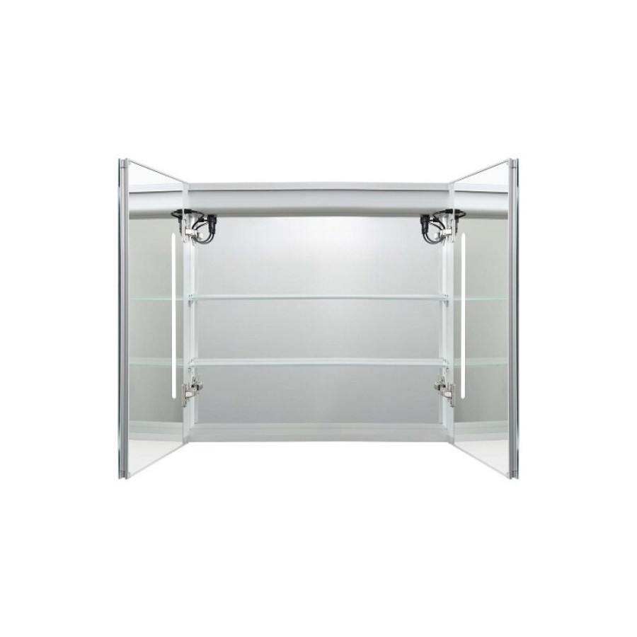 Зеркальный шкаф Aquatek AQ7904-MLC, 90 см, LED-подсветка, сенсор, хром