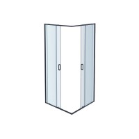 Душевой уголок Aquatek Ария AQ ARI KV 09020GM, 90 x 90 см, стекло прозрачное, профиль оружейная сталь