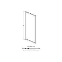 Душевая дверь Aquatek Ария AQ ARI PI 09020GM, 90 см, стекло прозрачное, профиль оружейная сталь