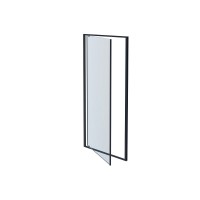 Душевая дверь Aquatek Ария AQ ARI PI 09020GM, 90 см, стекло прозрачное, профиль оружейная сталь