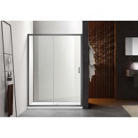 Душевая дверь Aquatek Ария AQ ARI RA 12020GM, 120 см, стекло прозрачное, профиль оружейная сталь