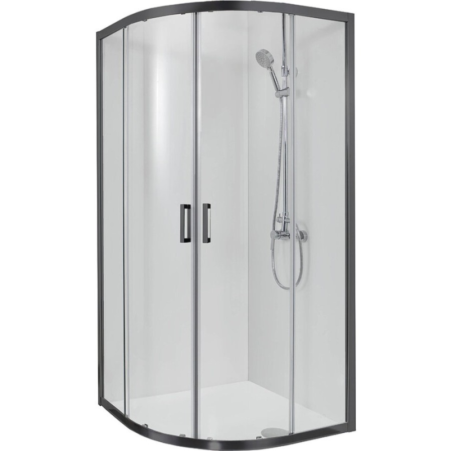 Душевой уголок Aquatek, 90 х 90 см, стекло прозрачное, профиль черный, AQ ARI RO 09020BL