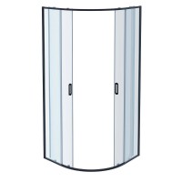Душевой уголок Aquatek Ария AQ ARI RO 09020GM, 90 х 90 см, стекло прозрачное, профиль вороненая сталь, gunmetal