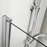 Шторка для ванны Aquatek Дельта AQ DEL SBA 08015CH, 80 см, прозрачное стекло, профиль хром